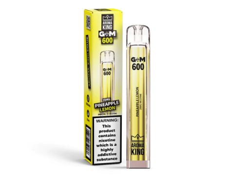 Aroma King Gem 700 puffs 0mg (bez nikotyny) - Pineapple Lemon